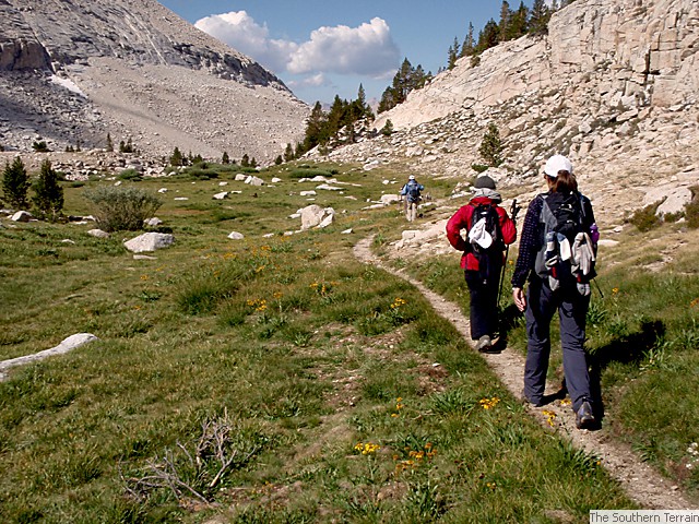 Hiking up to camp on the Mt Whitney Challenge